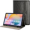 ProCase Cover Galaxy Tab S6 Lite 10.4 Pollici 2024/2022/2020, Custodia in Pelle PU Premium con Tasca per Documenti -Nero