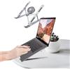 Generic Supporto portatile per laptop con ventola di raffreddamento, supporto ergonomico in alluminio per tablet, supporto staccabile per computer portatile, compatibile con MacBook, Dell, Lenovo e altri