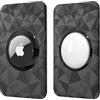 HAUXGOGO Custodia per AirTag - Custodia Protettiva Ultrasottile e Rigido | Compatibile con gli accessori AirTag, Adatto per Portafogli, Borse, Zaini, Bagagli (2 pezzi) - Nero