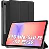 WD&CD Custodia Compatibile per Samsung Galaxy Tab S10 FE / S9 FE 10.9, Ultra Sottile PU leather Smart Pelle Cover con la Funzione Compatibile per Samsung Galaxy Tab S10 FE / S9 FE 10.9, Nero