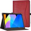 GOZOPO Custodia Universale per Tablet 10,1 Pollici/TECLAST P33/ M50T | Multi-angolo Supporto Folio Cover per Laptok/ WOREGOO/ Whitedeer/Android Tablet 10 Pollici/9,6-11 Pollici Tablet (Rosso)