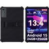 Junfire Custodia per TABWEE T60 Pro/Doogee Tab G6 Max (13,4 pollici), colore nero