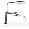 NEEWER ENTRY LEVEL VERSIONE N41 8 LED Ring Light con morsetto da scrivania Stand/telecomando, Supporto per telefono compatibile con iPhone, Streaming Registrazione Video Selfie Nail Tech Food