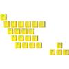 Ranked Set di 23 Tasti in Gomma | Double Shot Traslucido | Profilo OEM per Tastiere da Gioco Meccaniche(Neon Yellow, 23 Tasti)