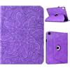 ONETHEFUL Custodia Rotante per Samsung Galaxy Tab A11 Plus 2025 /A9 Plus 2023 & A11+/A9+ 11 inch - Pelle PU Protettiva con Rotazione 360°, Supporto, Scomparti per Carte e Portapenne | Viola
