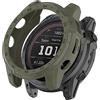 GIOPUEY Cover per Garmin Tactix 7 AMOLED, TPU Silicone Premium Morbido e Leggero Protettiva Case Cover, Antiurto&Caduta Custodia - Green