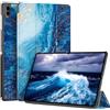 HEISHAYU Custodia per Samsung Galaxy Tab S11 Ultra 14,6 Pollici (SM-X930/X936) Tablet 2025, Cover con Auto Sveglia/Sonno,Onde Blu