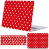 FFBOFFC Custodia per MacBook Pro 13 A1278 (versione con CD-ROM), Pois rossi | 2012-2008, Custodia rigida in plastica resistente alle crepe con grafica premium e pellicola protettiva per tastiera
