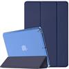 EasyAcc Cover Custodia Compatibile con iPad 9.7 iPad 6a 2018/iPad 5a 2017 | Custodia Smart Cover Posteriore Opaca Traslucida per iPad 9,7 Pollici A1822 A1823 A1954 A1893, Blu scuro