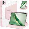 Generico DayQiQiPu Custodia Protettiva per Honor Pad 10 12,1 Pollici Pelle PU Rotazione a 360° Stand Slim Cover con Supporto per Matita Auto Sveglia/Sonno,Rosa