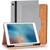 Vkooer Custodia per iPad PRO 9.7 Pollici 2016 Release Cover Protettiva Pelle PU con Multi-angli Slim Fit Folio e Auto Svegliati/Sonno, Supporto Funzione Flip Tasca Case - Grigio