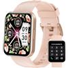 Dakofied Smartwatch Donna Chiamate Bluetooth Orologio Contapassi Cardiofrequenzimetro da Polso Saturimetro Orologio Fitness Smart Watch Notifice WhatsApp Impermeabile IP68 per Android iOS Rosa