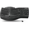 Perixx PERIBOARD-612BDE Bluetooth® Tastatur Tedesco, QWERTZ Nero Ergonomisch, Handballenauflage,