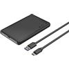 SNANSHI - Custodia per disco rigido esterno USB C, da 2,5 pollici, da USB C 3.1 a SATA III 5 Gbps per SATA SSD HDD da 2,5 pollici da 9,5 mm, 7 mm, con UASP, design senza attrezzi