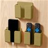Generic 3 supporti per telefono da parete, con autoadesivo, impermeabile, supporto da parete per bagno, cucina e palestra (caffè)