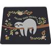 Silent Monsters Tappetino Mouse 36 x 25 cm Bradipo, con Bordo Cucito, Durevoli, antiscivolo e silenzioso, gioco, ufficio, casa, lavabile, arrotolabile, Tappetini per il Gaming Mousepad