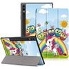 DINGGUAGUA Custodia per Samsung Galaxy Tab S10 Plus,Galaxy Tab S9 FE+ Plus,Galaxy Tab S9 + Plus 12.4 SM-X820/X826B X610/X616 X810/X816B/X818U Tablet,Cover con Funzione Supporto,WUnicorno