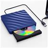 QDSYLQ Lettore CD DVD Esterno per PC: Masterizzatore DVD Esterno per PC Portatile per CD/DVD +/-RW, Lettore CD USB 3.0 Compatibile con Windows 11/10/8/7/XP/Vista, Linux, Mac OS, Computer Portatile, Macbook