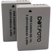 Dot.Foto 2 x Dot.Foto NB-10L Premium 7.4v / 920mAh Batteria Ricaricabile per Canon PowerShot G1 X, G3 X, G15, G16, SX40 HS, SX50 HS, SX60 HS