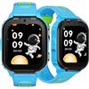 Luzglo ANYSCENES1-Azzurro Smartwatch bambini 4G, Videocall HD, Dynamic Island, GPS triplo, Recinto elettronico, Modalità classe, IPX7