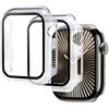 Generic Custodia con protezione schermo per Apple Watch da 44 mm, 40 mm, 46 mm, 42 mm, 41 mm, 45 mm, 42 mm, 38 mm, Serie 11, 10, 9, 8, 7, 6, 5, 4, 3, SE/2a generazione, cover frontale rigida in policarbonato