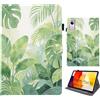 Bemoloon Tablet Cover in Pelle PU per Xiaomi Redmi Pad SE 2023 11 - Colori Vibranti & Design alla Moda, Protezione, Anti-Graffio, Sblocco/Standby Automatico, Monstera