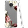 Jhxtech Custodia per Nokia C21, Nokia C20/Nokia C10 TA-1356 TA-1342 ragazze donne, sottile, antiurto, trasparente, motivo floreale, morbida e flessibile in TPU, custodia protettiva per Nokia C21