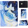 Succtop Cover Galaxy Tab A 10.1 2019 Custodia in Pelle PU Flip Stand Cover Portafoglio Porta Penna Slot Card Custodia Tablet per Samsung Galaxy Tab A 2019 10.1 Pollice SM-T510/SM-T515 Marmo Blu