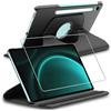 ebestStar - Cover per Samsung Galaxy Tab S9 FE X510N, 5G X516B, Custodia Protezione Rotazione 360, Pelle PU, Nero + Vetro Temperato