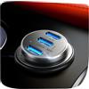 LISEN Caricatore accendisigari LISEN da 108 W, USB-C, [ricarica ultra rapida PD3.0] a 3 porte, compatibile con iPhone 17, 16, 15 Pro Max, iPad e Galaxy S25