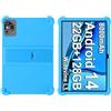 INSOLKIDON Compatibile con Dghrti TAB 30 10-inch Tablet Custodia protettiva in Silicone Cover con Funzione di Supporto (Blue)