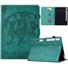 Vaitasy Custodia per Samsung Galaxy Tab S8/S7 11 SM-X700/X706/T870/T875 Modello di gatto carino Pelle PU con Supporto Funzione Folio Custodia per Galaxy Tab S7 Verde