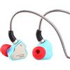 Linsoul Salnotes Zero HiFi - Auricolari in-ear con driver dinamico IEM da 10 mm, con diaframma composito in metallo, piastra frontale in acciaio inox, cavo OFC a 2 pin staccabile (blu, senza