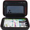 Elonbo Custodia per GPS Garmin DriveSmart 86 / Dezl OTR800 / Dezl OTR810 / RV 890 / RV 895, tasca extra in rete per caricabatterie da auto cavo USB, nero