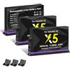 CITYORK Confezione da 3 batterie da 2850 mAh per fotocamera sportiva Insta-360. X5, batteria ricaricabile per Insta-360. Accessori a lunga durata, facile sostituzione [con custodia nera raffinata]