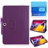 MEIYOUQI Custodia per Samsung Galaxy Tab 4 10.1 Inch 2014 (SM-T530 T535 T531 T537),Sottile Pelle Multi-angli Stand Protezione totale Tablet Cover Caso Con Penna Stilo, Pellicola Per Schermo (Purple)