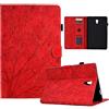 Bxithnr® Custodia per Samsung Galaxy Tab A 10.5 2018 SM-T590/T595, [Slim Shell] Sottile Leggero Cover Guscio Protettivo in Pelle PU con Auto Sonno/Sveglia Funzione e Slot per Scheda - Rosso