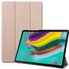 SATURCASE Custodia per Samsung Galaxy Tab S5e 10,5 SM-T720 T725, Custodia protettiva pieghevole in ecopelle PU con supporto e funzione di spegnimento/accensione automatica (Oro)
