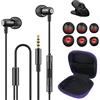 MUNSKT Auricolari IntraAuricolari, Deep Bass, Intra-Auricolari Cablati con Microfono & Controllo Volume,Anti-Rumore Cuffie per iPhone, Smartphone Android, MP3 ecc.