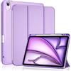ProCase Cover per iPad Air 11 M4 2026/M3 2025/M2 2024 con Portapenna - Compatibile anche con iPad Air 10.9 (5ª/4ª gen 2022/2020), Funzione Sleep/Wake Automatica, Viola