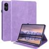 LSPCASA Custodia per Xiaomi Redmi Pad Pro 12.1 Pollici 2024 PU Leather Cover Con Slot Per Carte Stand Folio Protettiva Case Wallet Tablet Cover per Xiaomi Redmi Pad Pro 12.1Viola