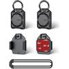 PROfezzion Custodia per AirTag, con anello portachiavi, cinturino ad anello e supporto adesivo 3M per portachiavi, collare per cani, bambini, borsa, bici, auto e altro, impermeabile IPX8 (2 PCS nero)