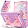 INFILAND Bambin Custodia per Samsung Galaxy Tab A11+/ A11 Plus 11 Pollici 2025, Cover Protettiva Robusta, Resistente e Antiurto con Supporto Verticale/Orizzontale Stabile (Lavanda-Rosa)