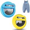Dingfeiyu Airtag Holder Hidden, Custodia per localizzatore GPS nascosta, Custodia Airtag Nascosta con Spilla per bambini, anziani, animali domestici, zaini, bagagli (giallo + blu)