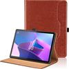 Oduio Custodia per Lenovo Tab P11 Pro 2nd 2022 11.2 pollici Pelle Tablet Case, Multi-Angli Supporto Pieghevole Cover Protettiva con Tasca, Pencil Loop, Auto Sveglia/Sonno - Marrone