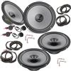 EvoTuning Kit 6 Casse Altoparlanti per Lancia Delta dal 2008 al 2014, Anteriori e Posteriori compatibile con Hertz K 165 +X 165 Set 2 Woofer 165 +2 Tweeter +2 Coassiali 16 +4 Anelli e Cavi Adattatori
