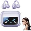Atlodas Auricolari Bluetooth Smart Touchscreen, con clip, M100, con clip, auricolari aperti con Smart Screen Touch Wireless Bluetooth, traduzione in tempo reale AI (viola, traduzione in tempo reale AI)