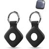 daunke Confezione da 2 custodie in silicone per tracciatore UGREEN FineTrack, anti-perdita e protezione completa (adatte per anziani, animali domestici, zaino, bagagli, bambini, chiavi), antigraffio, nero