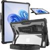 TECHGEAR Custodia DuraTUFF compatibile con Microsoft Surface Pro 13 / Pro 11 / Pro 10 / Pro 9 [Tastiera compatibile] Robusta antiurto con cinghia da polso, tracolla, supporto e portapenne