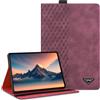 CXTCASE Custodia per Samsung Galaxy Tab S8 Plus 2022/S7 FE 2021/S7 Plus 2020 12.4 Pollici, Intelligente Tablet PU Cover Samsung Galaxy Tab S8 Plus/S7 FE/S7 Plus Tablet Custodia, Vino Rosso